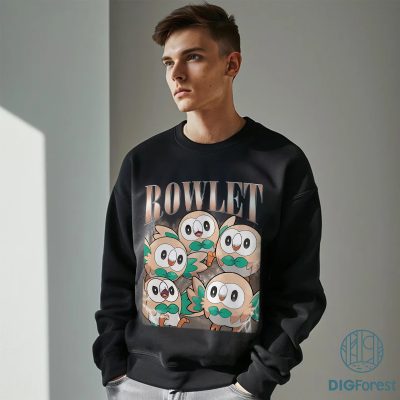 Vintage 90s Rowlet Shirt | Anime Japanese Shirt | Grass Quill Shirt | Pokemon Starter Sweatshirt | Pokemon Fan Movie Lovers Shirt