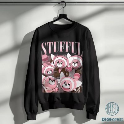 Vintage Stufful 90s Shirt – Fighting Type Pokémon Tee | Gen 7 Anime Japanese Shirt for Pokémon & Movie Fans