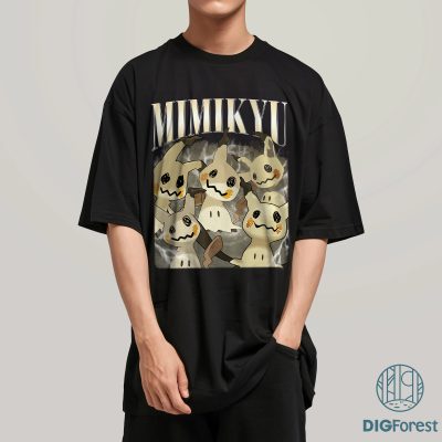 Mimikyu Vintage 90s Shirt – Fairy Pokémon Tee with Poké Ball | Matching Family Pokémon Characters Sweatshirt