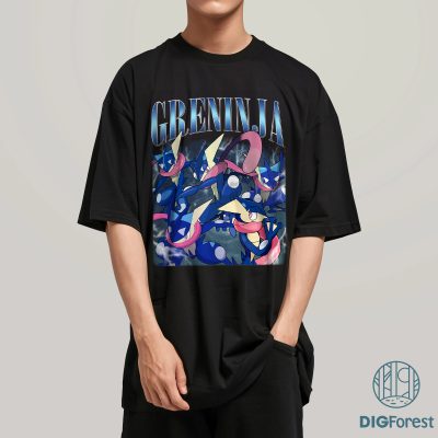 Greninja Vintage 90s Shirt – Water Type Ninja Pokémon Tee | Greninja Lovers Family Sweatshirt