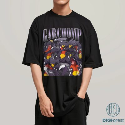 Garchomp Vintage 90s Shirt – Dragon Type Mach Pokémon Tee | Garchomp Lovers Family Sweatshirt