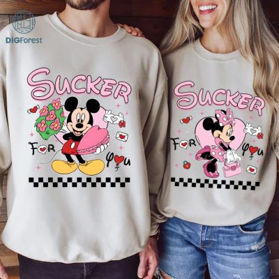 Disney Valentine’s Day Mickey Minnie Bundle | Sucker For You Shirt | Mickey and Friends Valentine Shirt | Disneyland Couple Matching Shirts