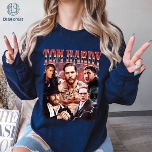 TOM HARDY PNG| Tom Hardy Homage T-Shirt | Edward Thomas Hardy CBE Vintage Retro 90s Bootleg Merch | Tom Hardy Actor Funny Shirt Fans Gift