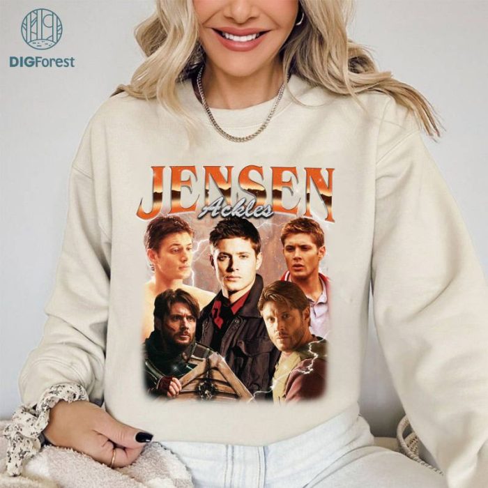 Limited Jensen Ackles Vintage T-Shirt, Graphic Unisex PNG, Retro 90's Jensen Ackles Fans Homage T-shirt, Gift For Women and Men