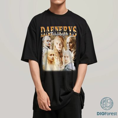 Daenerys Targaryen Game of Thrones Shirt | Vintage Unisex T-Shirt | Mother of Dragons Gift Tee for Movie Lovers