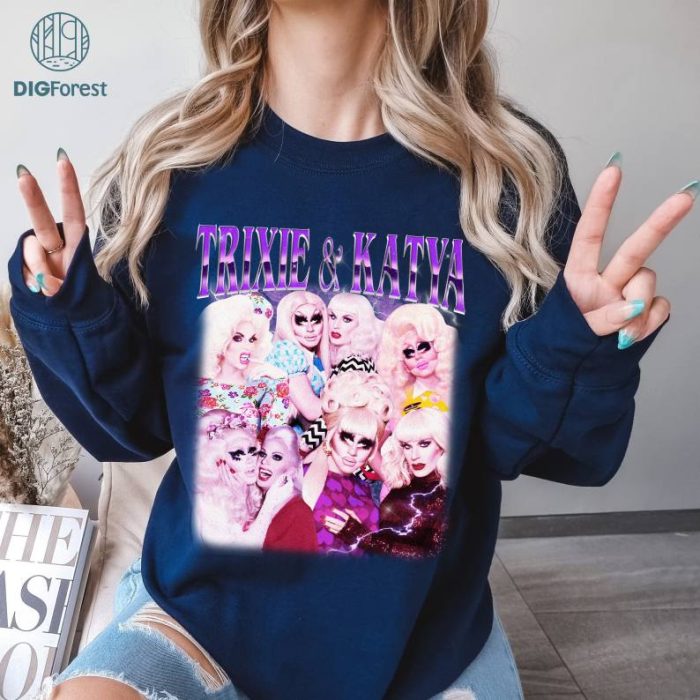 Retro  Trixie Katya Vintage Homage PNG, Trixie Katya Vintage Homage  T-shirt,Trixie Mattel T shirt,Trixie Mattel Merch,Trixie Mattel Sweatshirt