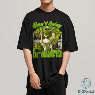 Can’t Today I’m Swamped Shrek Shirt | Funny Shrek Fiona 90s Comfort Colors Tee | Disney Princess Fiona Shirt | Trending Shrek Meme Shirt