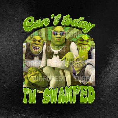 Can’t Today I’m Swamped Shrek Shirt | Funny Shrek Fiona 90s Comfort Colors Tee | Disney Princess Fiona Shirt | Trending Shrek Meme Shirt