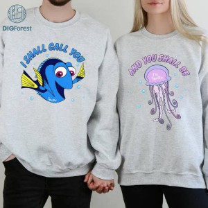 Disney Finding Nemo I Shall Call You Squishy Bundle | Dory and Jellyfish | Finding Dory Shirt | Disneyland Couples Shirt | Valentine Day Gift