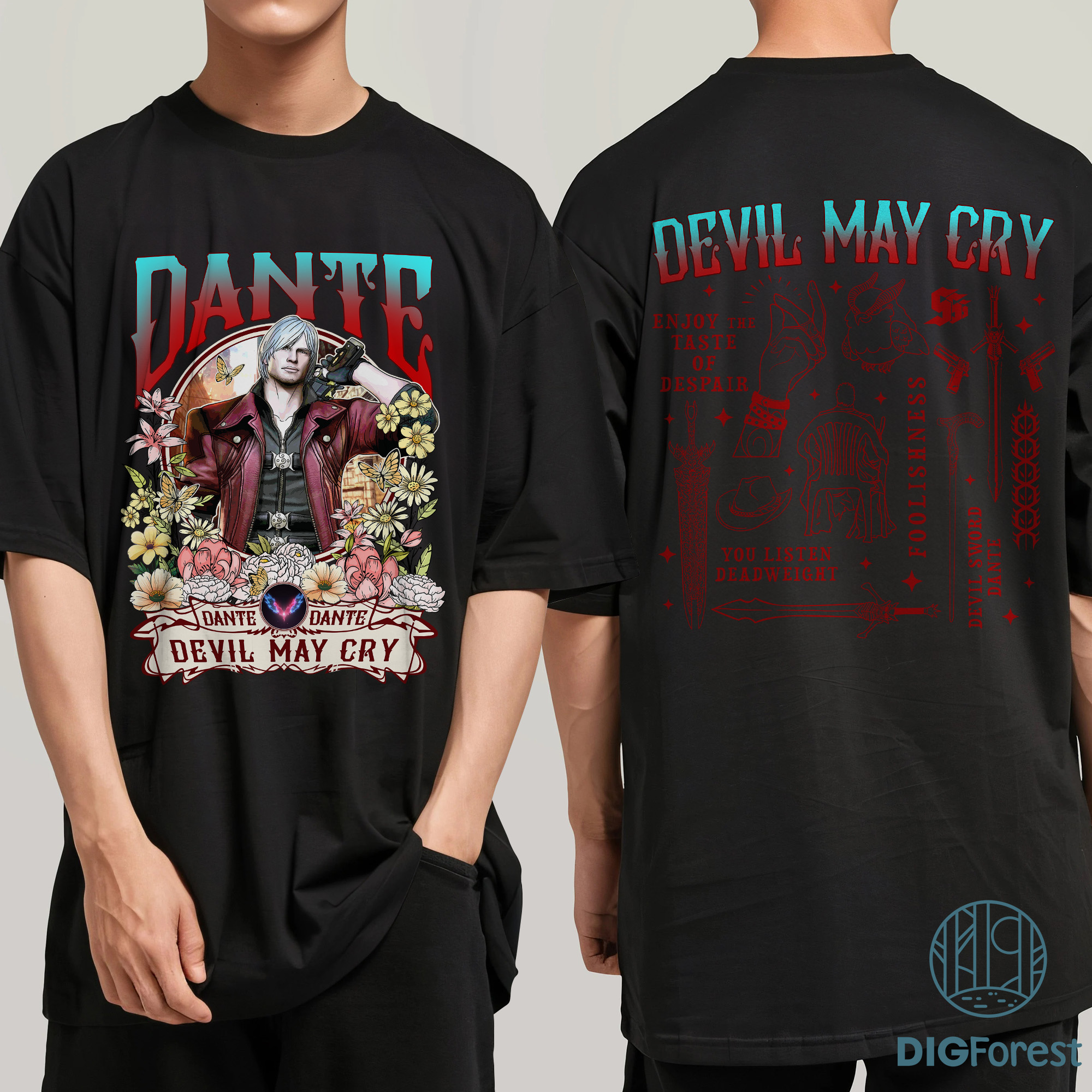 Dante Devil May Cry Vintage Shirt | Retro Oversized Graphic Tee | Devil May Cry Unisex T-Shirt | Gift for Men Women Dante Devil May Cry Vintage Shirt | Retro Oversized Graphic Tee | Devil May Cry Unisex T-Shirt | Gift for Men Women