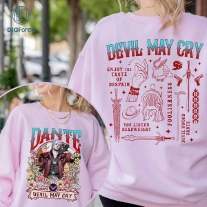 Dante Devil May Cry Vintage Png, Gift For Women and Man Unisex T-Shirt, Oversized Unisex Retro Tee For Men Women, Graphic Tee