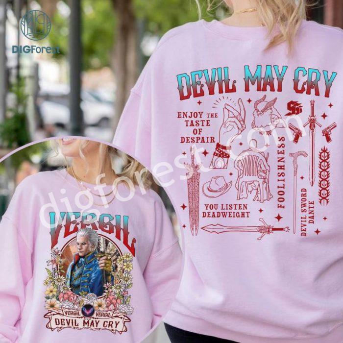 Vergil Devil May Cry Vintage Png, Vergil Oversized Shirt, Gift For Women And Man Unisex T-Shirt, Vintage Bootleg, Unisex Retro Tee