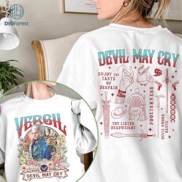 Vergil Devil May Cry Vintage Png, Vergil Oversized Shirt, Gift For Women And Man Unisex T-Shirt, Vintage Bootleg, Unisex Retro Tee