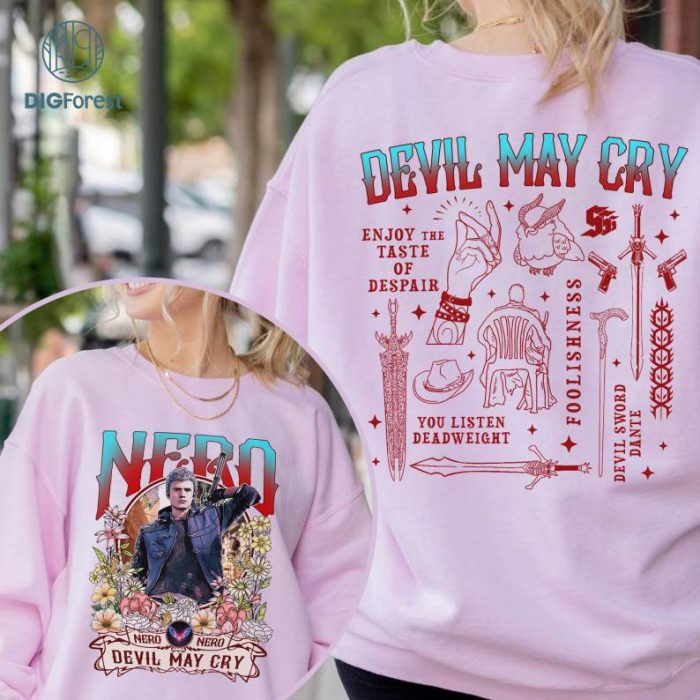 Devil May Cry Nero Png | Devil May Cry Nero Vintage T-Shirt | Nero Homage Bootleg Shirt | Vergil | Dante | Video Game Shirt | Gamer Shirt