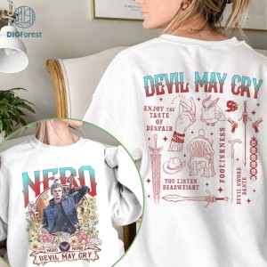 Devil May Cry Nero Png | Devil May Cry Nero Vintage T-Shirt | Nero Homage Bootleg Shirt | Vergil | Dante | Video Game Shirt | Gamer Shirt