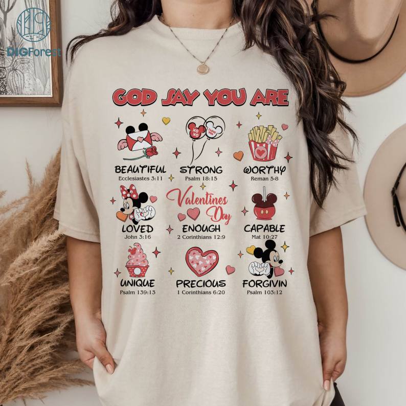 Disney Mickey God Says You Are Valentine PNG| WDW Disneyland Happy Valentine