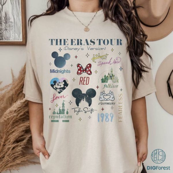 Disney The Eras Tour PNG| Vintage Disneyland Mickey Shirt | Retro Disneyland Castle Shirt | Mickey Minnie Eras Tour Shirt | Magic Kingdom Shirt