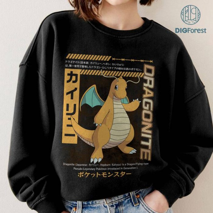 Dragonite Anime Shirt | Vintage PKM Dragonite Sweatshirt | Dragonite Pokeball Shirt | Dragonite Hoodie | Anime Lover Gift