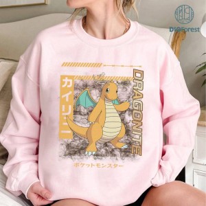Dragonite Anime Shirt | Vintage PKM Dragonite Sweatshirt | Dragonite Pokeball Shirt | Dragonite Hoodie | Anime Lover Gift