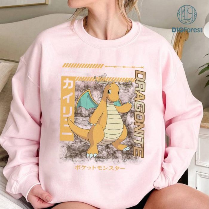 Dragonite Anime Shirt | Vintage PKM Dragonite Sweatshirt | Dragonite Pokeball Shirt | Dragonite Hoodie | Anime Lover Gift