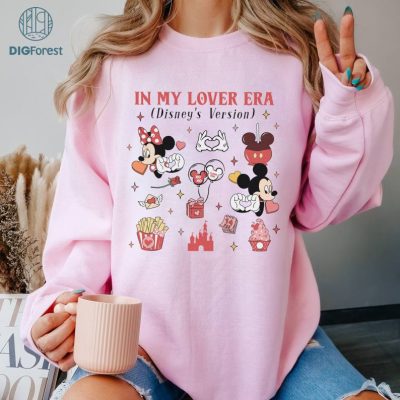Disney In My Lover Era Shirt, Disneyland Valentine'S Day Shirts, Mickey Minnie Couple Love Shirt, Disneyland Honeymoon Shirts, Couple Wedding Shirt