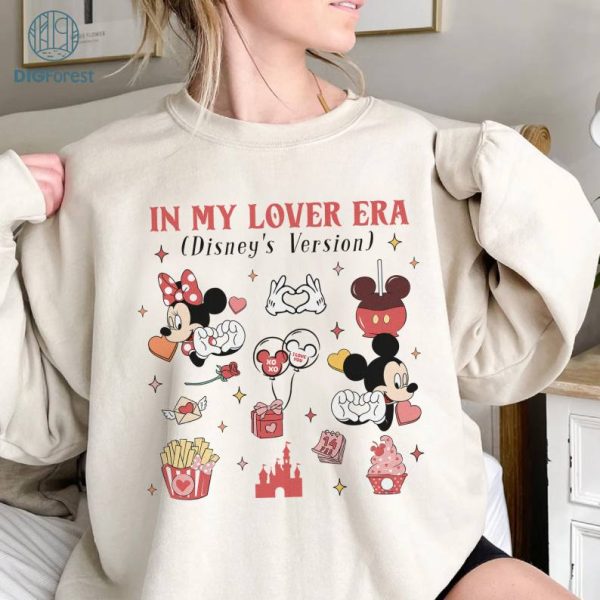 Disney In My Lover Era Shirt, Disneyland Valentine'S Day Shirts, Mickey Minnie Couple Love Shirt, Disneyland Honeymoon Shirts, Couple Wedding Shirt