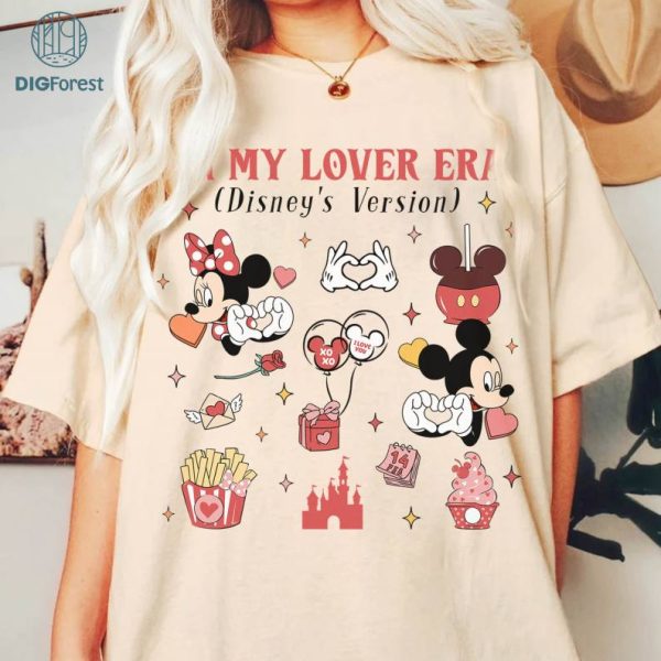 Disney In My Lover Era Shirt, Disneyland Valentine'S Day Shirts, Mickey Minnie Couple Love Shirt, Disneyland Honeymoon Shirts, Couple Wedding Shirt