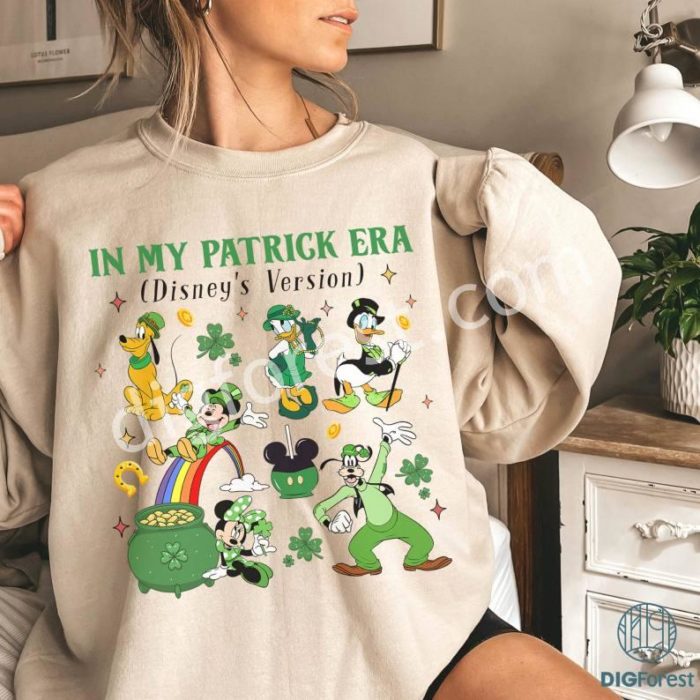 Disney In My Patrick Era Shirt, Mickey &Friends Patricks Day Shirt, Happy St. Patrick's Day Shirt, Disneyland Magic Kingdom St Patricks Day Tee