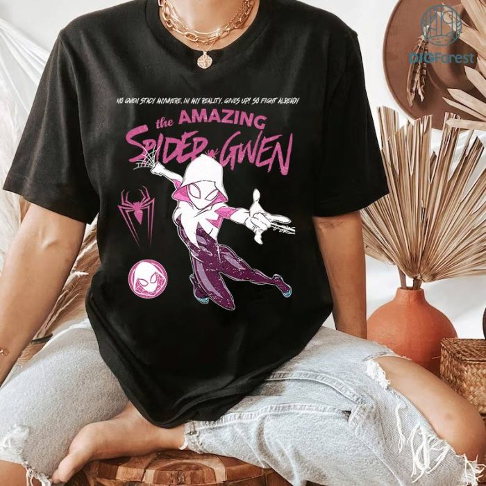 Retro Marvel The Amazing Spider Gwen Shirt, Spider man Across the Spider Verse Shirt, Spider Gwen Stacy Shirt, Spider Man Series Shirt