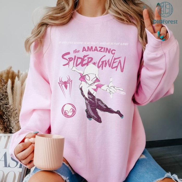 Retro Marvel The Amazing Spider Gwen Shirt, Spider man Across the Spider Verse Shirt, Spider Gwen Stacy Shirt, Spider Man Series Shirt