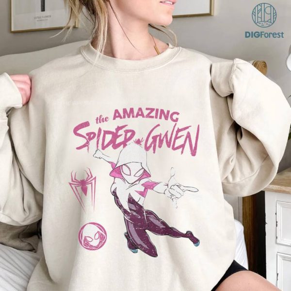 Retro Marvel The Amazing Spider Gwen Shirt, Spider man Across the Spider Verse Shirt, Spider Gwen Stacy Shirt, Spider Man Series Shirt