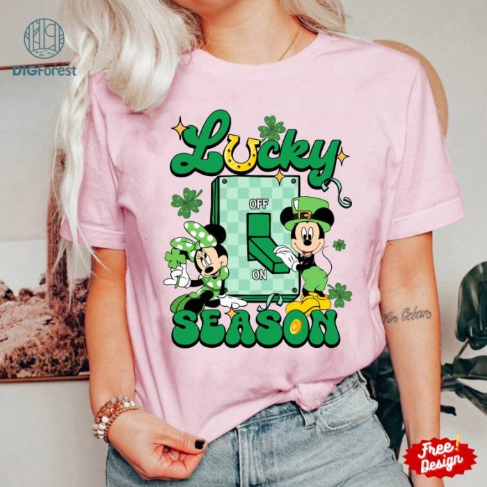 Disney Mickey and Friends Happy St. Patrick’s Day PNG| Disneyland Four Leaf Clover Shamrock Shirt | Let's get shamrocked | Lucky Tees