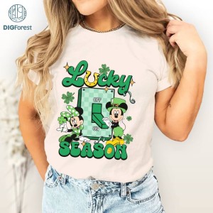 Disney Mickey and Friends Happy St. Patrick’s Day PNG| Disneyland Four Leaf Clover Shamrock Shirt | Let's get shamrocked | Lucky Tees