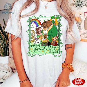 Disney Beauty and the Beast St Patrick's Day T-Shirt | Happy St Patricks Day T-Shirt | Belle Princess T-Shirt | Disneyland T-Shirt | St. Patrick's