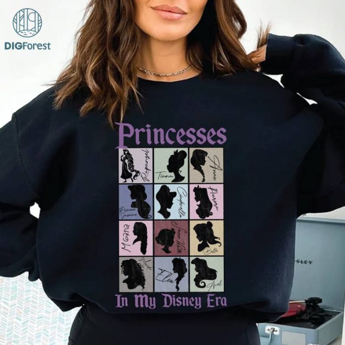 Disney Vintage Princesses In My Disneyland Era PNG | 2024 Disneyland Girls Trip shirt | Princess Shirt | Women Vacation Shirt | Magic Kingdom Tee