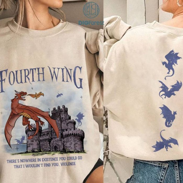 Basgiath War College PNG| Fourth Wing Shirt Dragon Rider Violet Sorrengail Xaden Riorson Fantasy Bookish The Empyrean Series Booktok