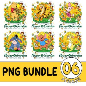 Disney Winnie of the Pooh Epcot Festival Bundle| Epcot Princess PNG | Epcot Flower and Garden Shirt | Let The Magic Blossom Figment Floral Shirt