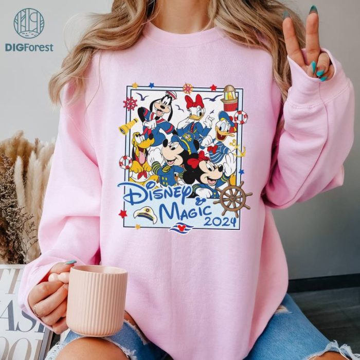 Disney Mickey and Friends Disney Cruise Line 2024 Shirt, 2024 Disney Cruise Family Shirts, Kids Disney Cruise Tshirt, Minnie & Mickey Matching Family Disney Cruise Shirt
