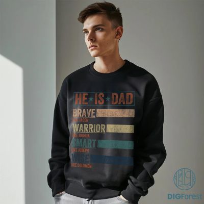He Is Dad Shirt | Warrior Like Joshua, Smart Like Joseph | Christian Dad T-Shirt | Father’s Day Gift | Faith-Based Gift for Dad He Is Dad Shirt | Warrior Like Joshua, Smart Like Joseph | Christian Dad T-Shirt | Father’s Day Gift | Faith-Based Gift for Dad