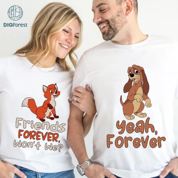 The Fox and the Hound Couple Shirt, Tod And Copper Best Friend Shirt, Disneyland Best Friend Shirts, Disneyland Couple shirt