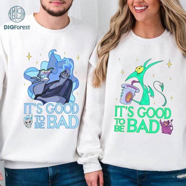 Disney Hercules Couple Bundle, It's Good to Be Bad Shirt, Hades Shirts, Disneyland Villains Shirts, Descendants Shirts | Valentines Couple Tshirts
