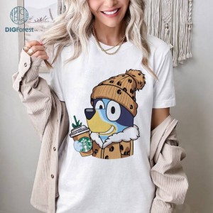 Bluey Boujee Coffee Sweatshirt | Bandit Heeler PNG| Bluey Bingo Shirt | Bluey Family Birthday Shirt | Funny Bluey Shirt | Muffin Tee