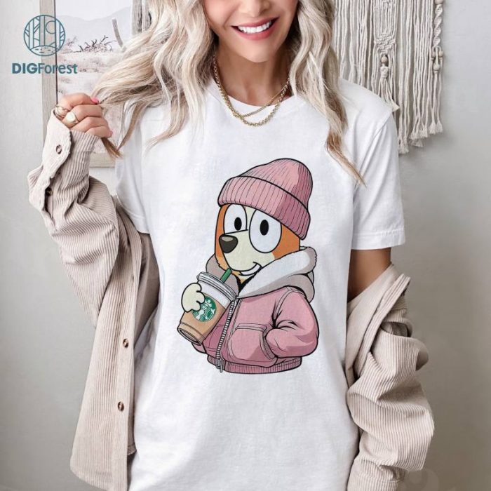 Bingo Boujee Coffee Sweatshirt | Bingo Heeler PNG| Bluey Bingo Shirt | Bluey Family Birthday Shirt | Funny Bluey Shirt | Bingo Tee