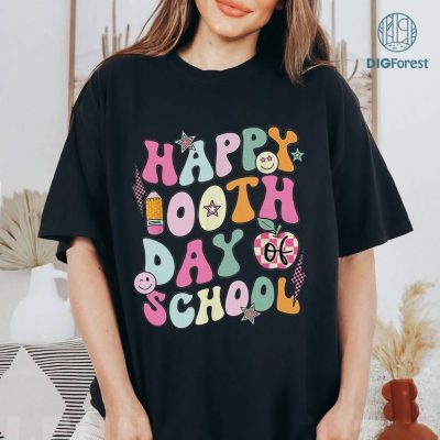 Vintage 100th Day Of School Shirt | Instant Download | Kids Toddler Shirt PNG | Back To School PNG
