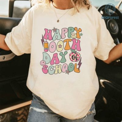 Vintage 100th Day Of School Shirt | Instant Download | Kids Toddler Shirt PNG | Back To School PNG
