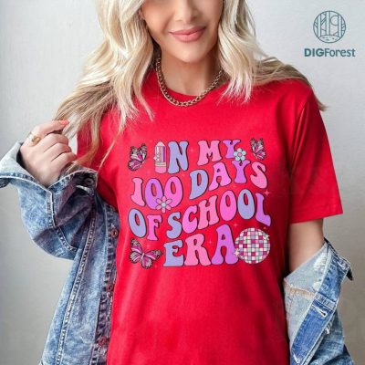 In My 100 Days Of School Era Retro Disco Shirt PNG | Back to School Shirt Shirt| Digital Download | 100 Days Of School Era Shirt Download In My 100 Days Of School Era Retro Disco Shirt PNG | Back to School Shirt Shirt| Digital Download | 100 Days Of School Era Shirt Download