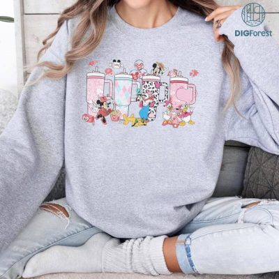 Disney Mickey And Friends Obsessive Cup Disorder Valentine's Day shirt, Disneyland Happy Valentine shirt, Mickey Minnie Stanley Heart Cup Shirt