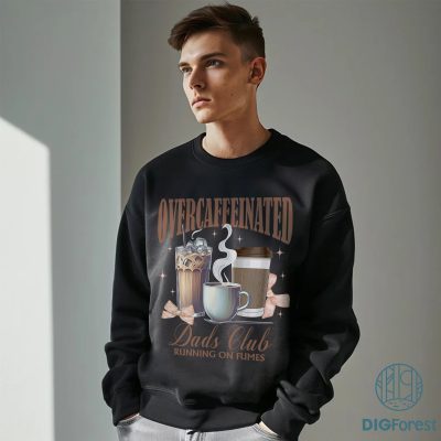 Overcaffeinated Dad Club Shirt | Running On Fumes Dad Life Tee | Cool Father’s Day Gift | Best Dad Shirt | Gift for Tired Dads