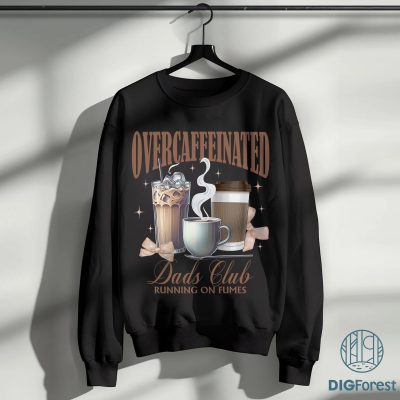 Overcaffeinated Dad Club Shirt | Running On Fumes Dad Life Tee | Cool Father’s Day Gift | Best Dad Shirt | Gift for Tired Dads