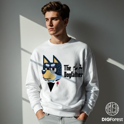 Bluey The Dogfather Shirt | Bandit Heeler Dad Tee | Bluey Family Shirt | Funny Father’s Day Gift for Dad